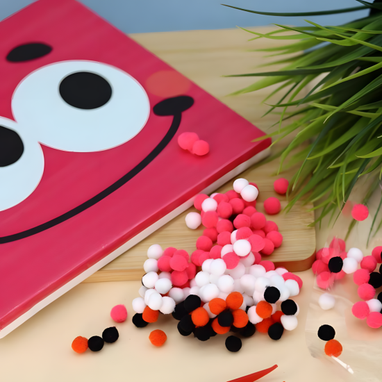 Pompom Ball Mosaic Art